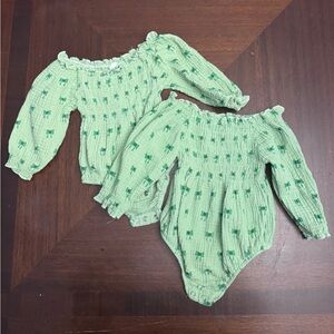 St. Patty's Day ☘️ Green Long-Sleeve Baby Romper